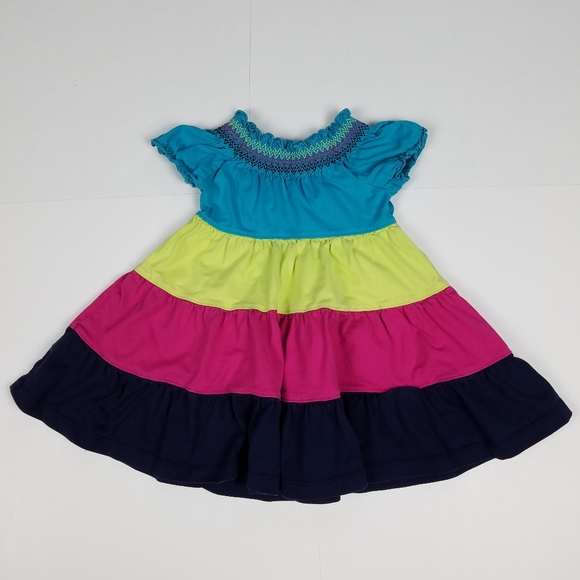 Hanna Andersson 80 twirl power colorblock dress - Picture 4 of 4